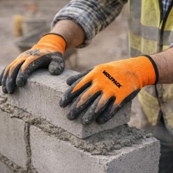 Guantes Nylon Con Palma En Foam y Puntos Nitrilo Touch 10" (Par)