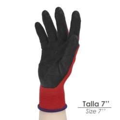 Guantes Latex / Nylon Gripflex Talla  7" (Par)