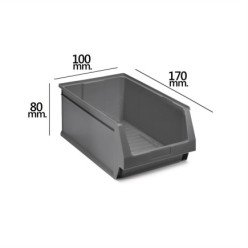 Gaveta Apilable Almacenamiento Gris Nº51 170x100x80 mm,  (1/6)