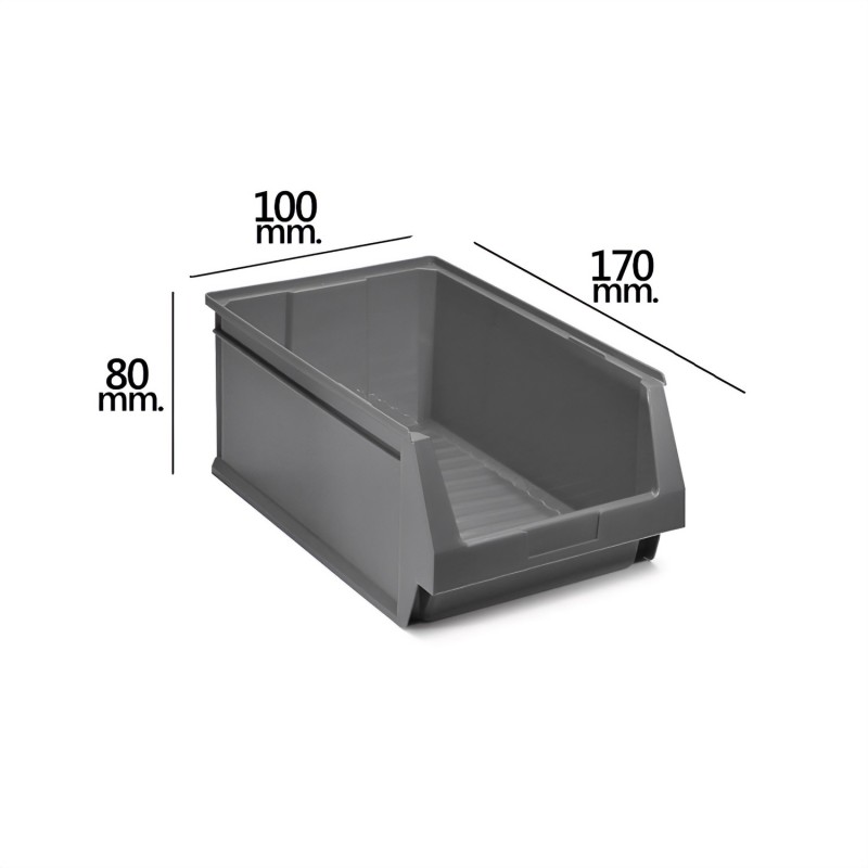 Gaveta Apilable Almacenamiento Gris Nº51 170x100x80 mm,  (1/6)
