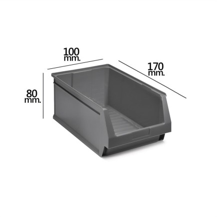 Gaveta Apilable Almacenamiento Gris Nº51 170x100x80 mm,  (1/6)