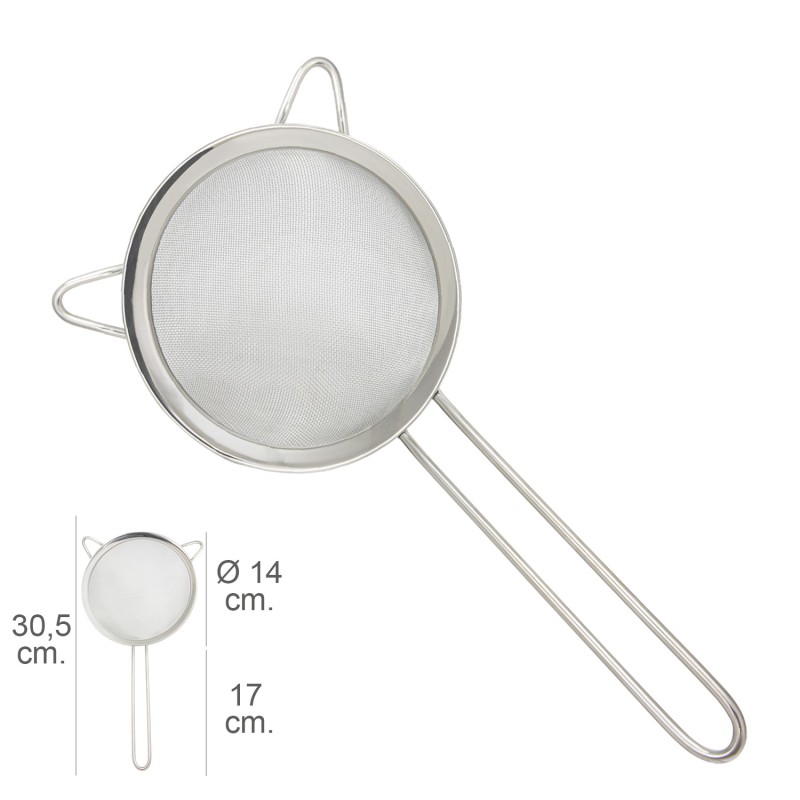 Colador Acero Inoxidale Plus Ø 14 x 30,5 cm,