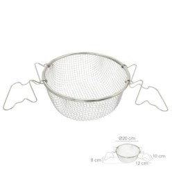 Cesta Freir Acero Inoxidable Con Asas Ø 20 cm,