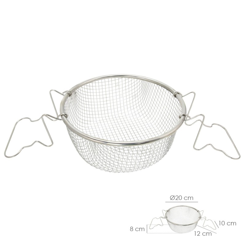 Cesta Freir Acero Inoxidable Con Asas Ø 20 cm,