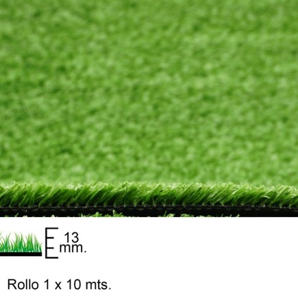 Cesped Artificial 13 mm, Rollo 1 x 10 metros, Uso Domestico