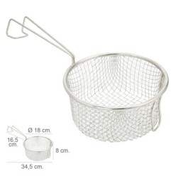Cesta Freir Acero Inoxidable Con Mango Ø 18 cm,
