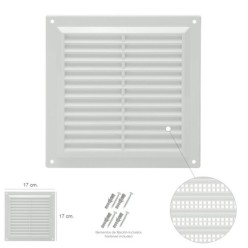 Rejilla Plastico Sobreponer Con Malla Posterior 17x17 cm,