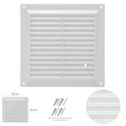 Rejilla Plastico Sobreponer Con Malla Posterior 20x20 cm,