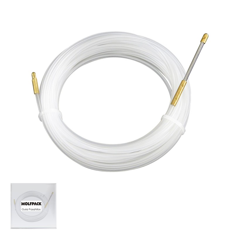 Guia Pasahilos, Pasacables, 15 metros x Ø 4mm,