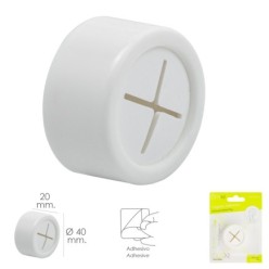 Colgador Adhesivo Cocina Blanco Ø 40 mm,