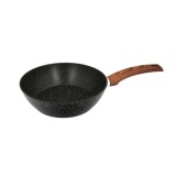 Sarten Aluminio Forjado Antiadherente Ø 24 x 7 cm, Mango Engomado / 5 capas / Acabado Piedra / Apta Para Todo Tipo de Cocinas al