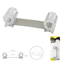 Tope Sujeta Puerta Goma Transparente 13 cm,
