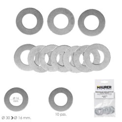 Adaptadores / Reductores Disco Corte Madera Ø 30 a Ø 16 mm, (Bolsa 10 piezas)