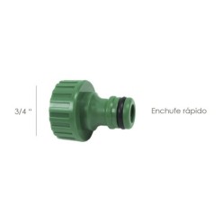 Adaptador Manguera Plastico 3/4 hembra  Blister