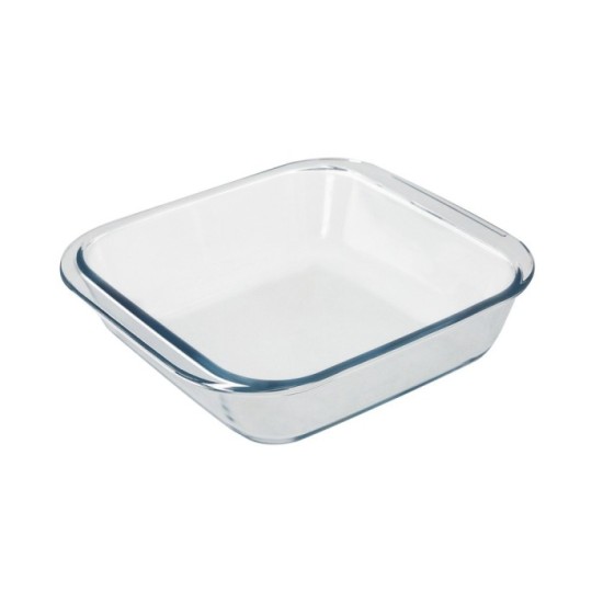 Fuente Horno Cristal Borosilicato Cuadrada 1,1litros, 18x18 cm, Ideal Meclas, Ensaladas, Postres, Cocina, Resposteria, Libre BPA