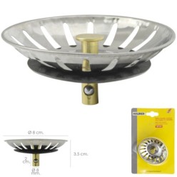 Filtro Cestillo Acero Inoxidable Click Clack  Ø 8 cm,