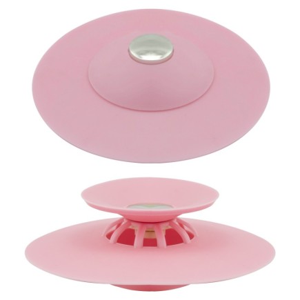 Tapón Universal Fregadero Lavabo Bañera Silicona Con Cestillo Ø 10 cm,