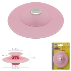 Tapón Universal Fregadero Lavabo Bañera Silicona Con Cestillo Ø 10 cm,
