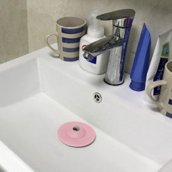 Tapón Universal Fregadero Lavabo Bañera Silicona Con Cestillo Ø 10 cm,
