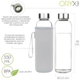 Botella Agua Cristal 550 ml, Funda Neopreno con Asa, Sin BPA al por Mayor | Almacén de Ferretería