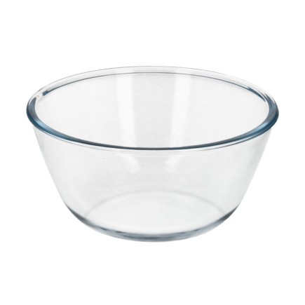 Bol De Cristal, Ideal Para Mezclas, 1,5 Litros, Libre BPA, Cristal De Borosilicato,Ensaladas, Postres, Cocina, Resposteria