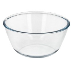 Bol De Cristal, Ideal Para Mezclas, 2,0 Litros, Libre BPA, Cristal De Borosilicato,Ensaladas, Postres, Cocina, Resposteria