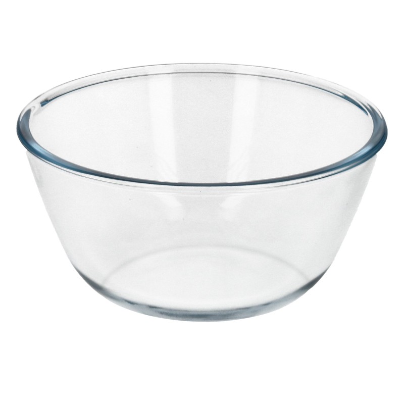 Bol De Cristal, Ideal Para Mezclas, 2,0 Litros, Libre BPA, Cristal De Borosilicato,Ensaladas, Postres, Cocina, Resposteria
