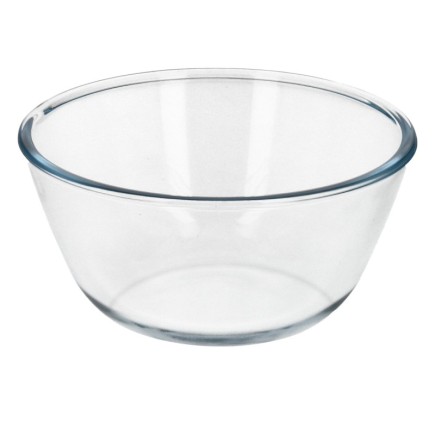 Bol De Cristal, Ideal Para Mezclas, 2,0 Litros, Libre BPA, Cristal De Borosilicato,Ensaladas, Postres, Cocina, Resposteria