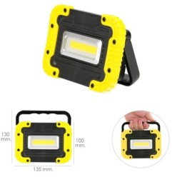 Linterna de Trabajo Led  Multifunción Recargable 2,000 mAh, / 10 W, / 500 Lúmenes / 4 Imanes / Bateria Externa / Soporte 180º