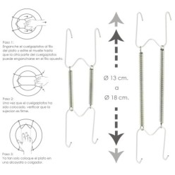 Cuelgaplatos Muelle Para platos de Ø 13 a 18 cm,