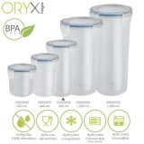 Vaso Recipiente Hermetico Medidor Plastico Redondo 600 ml, Ø 9x18,5 (Alt,) cm, al por Mayor | Almacén de Ferretería