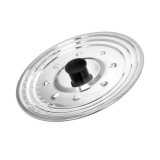 Tapadera Multiusos Acero Inoxidable Ø 25 cm, Uso Tapa Anti Salpicaduras y Escurridor, Tapadera Adpatable Diferentes Medidas al p