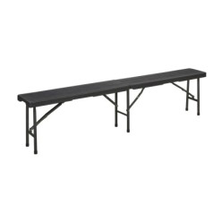 Banco Plegable Gris Antacita 180x28x43cm,