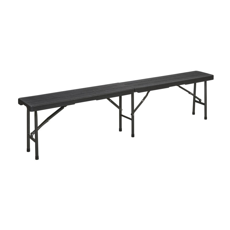 Banco Plegable Gris Antacita 180x28x43cm,