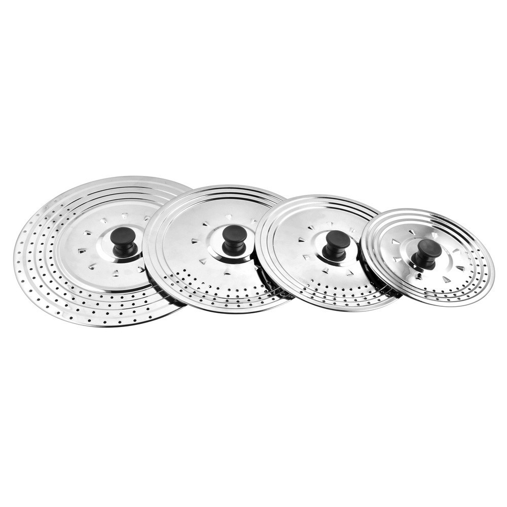 Tapadera Multiusos Acero Inoxidable Ø 25 cm, Uso Tapa Anti Salpicaduras y Escurridor, Tapadera Adpatable Diferentes Medidas al p
