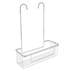 Oryx Cestillo De Baño para Colgar De Acero Cromado En Griferia, Gifros, Duchas, Bañeras, Color INOX 30x12x38 (Alt) Cm, Sin Aguje