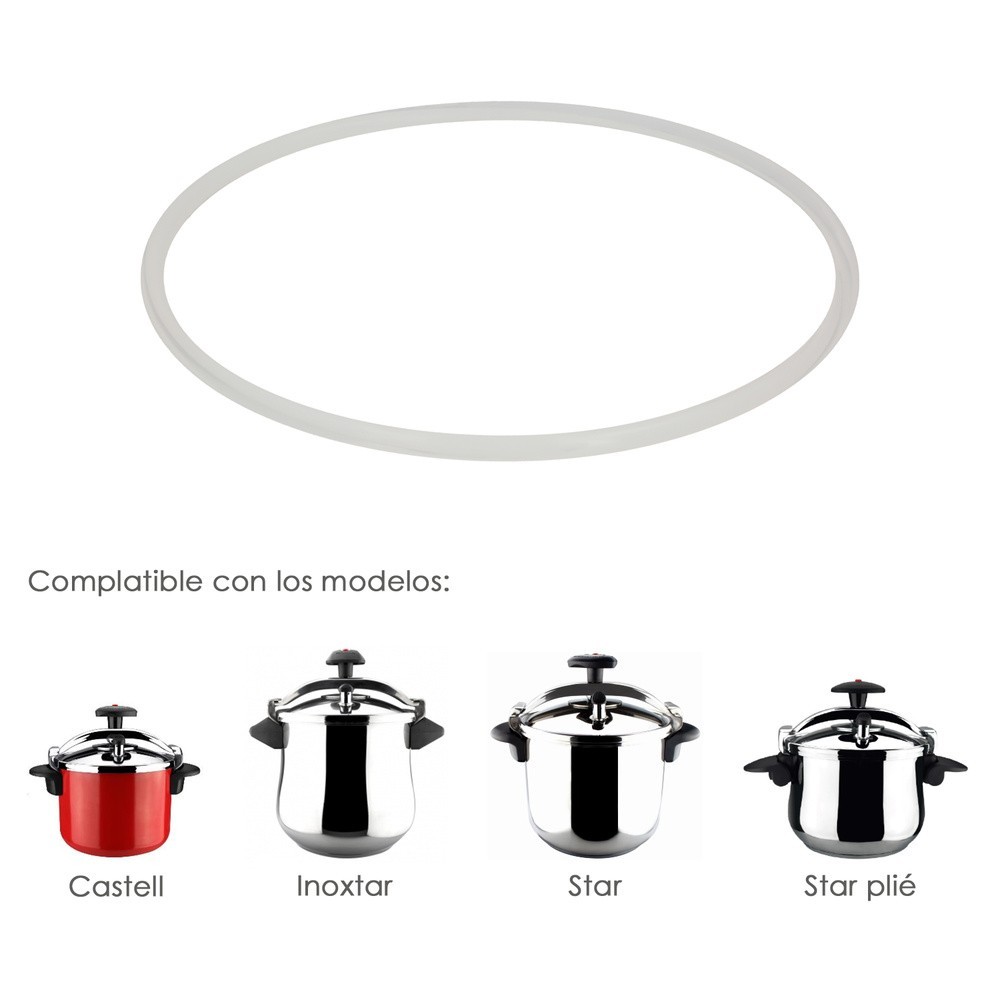 Junta De Silicona Para Olla Magefesa  Ø22cm Olla Express Magefesa Star / Inoxtar / Castel / Star Plié, Recambio Original al por 