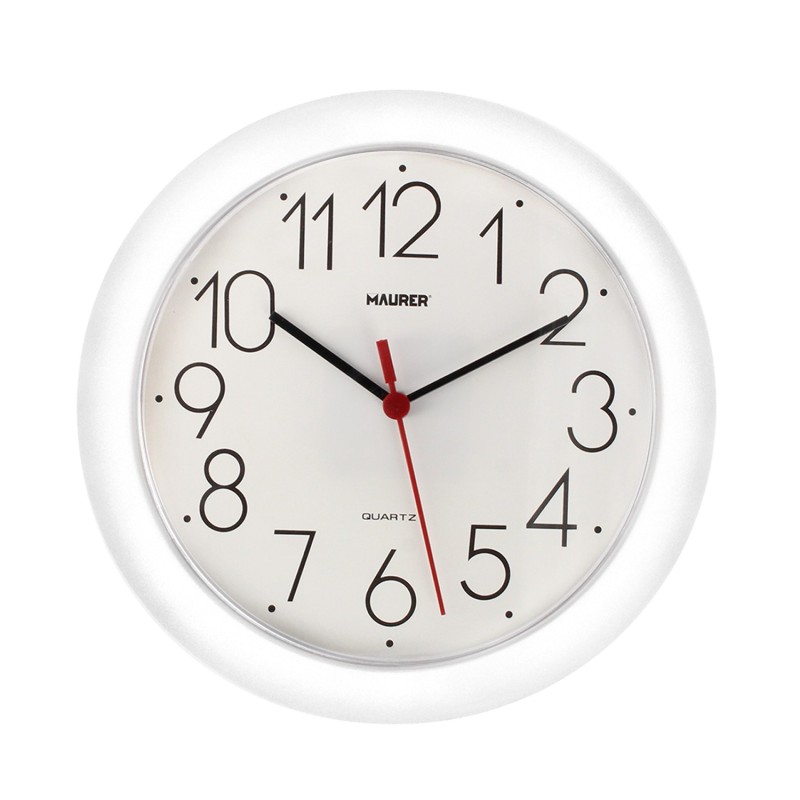 Reloj De Pared Ø 25 cm, Color Blanco