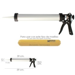 Pistola Aluminio / Acero Para Aplicar Mortero Capacidad 660 CC,