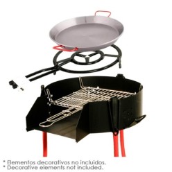 Barbacoa Rustica Multiusos Ø 50 cm, Valida Para Carbon, Leña y Paelleros,