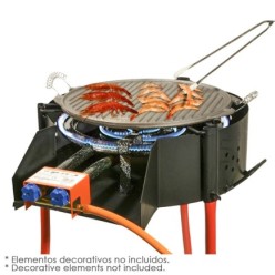 Barbacoa Rustica Multiusos Ø 60 cm, Valida Para Carbon, Leña y Paelleros,