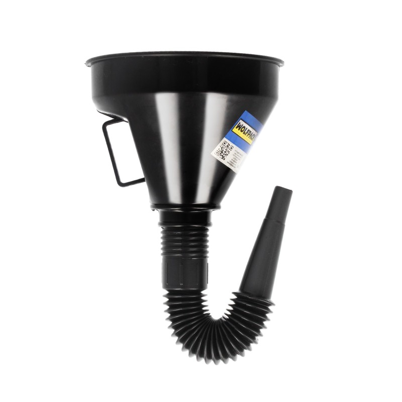 Embudo Boca Ancha Ø 145 mm,Con Prolongador Flexible y Filtro Metalico, Embudo gasoil, embudo gasolina, embudo combustible