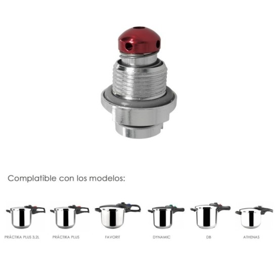 Valvula De Seguridad Compatible Con Olla A Presión Súper Rápida Magefesa Nova, Nova Pro, Prisma y Astra, Recambio oficial al por