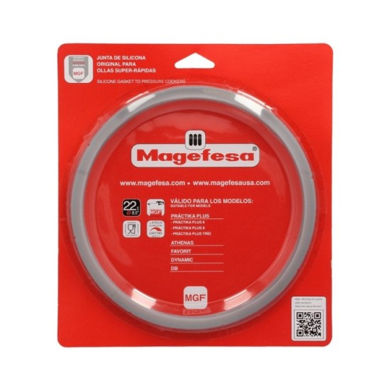 Junta Magefesa Para Ollas Super-rápidas Ø22cm Practika Plus 5 / Athenas 5 / Favorit 5 / Dynamic 5/ Db5, Recambio Original, al po