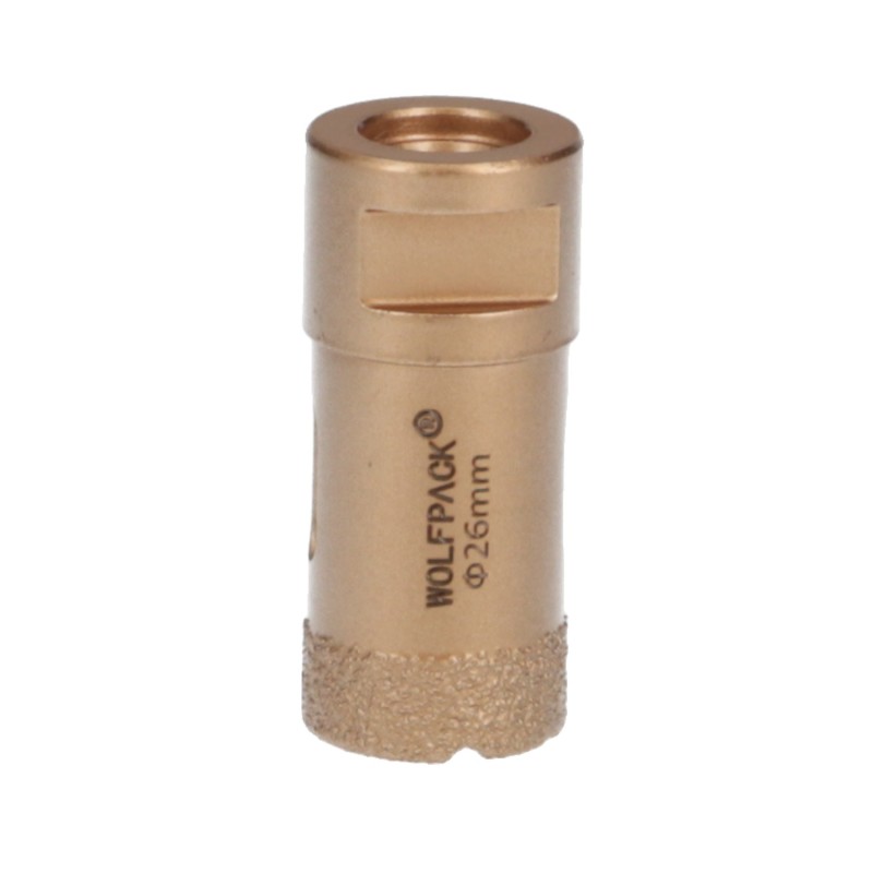 Corona Diamante Para Amoladora Ø 26 mm, Conexión Rosca M14, Corte Seco