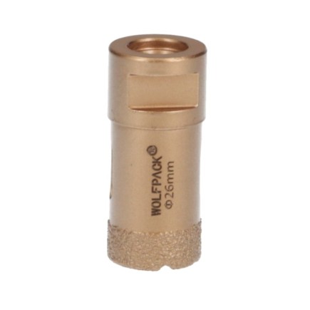 Corona Diamante Para Amoladora Ø 26 mm, Conexión Rosca M14, Corte Seco