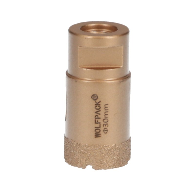 Corona Diamante Para Amoladora Ø 30 mm, Conexión Rosca M14, Corte Seco