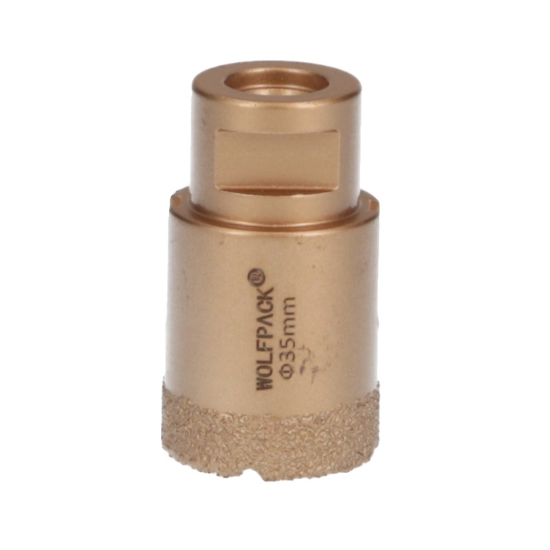 Corona Diamante Para Amoladora Ø 35 mm, Conexión Rosca M14, Corte Seco