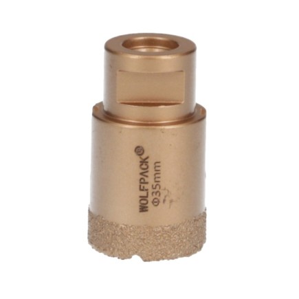 Corona Diamante Para Amoladora Ø 35 mm, Conexión Rosca M14, Corte Seco