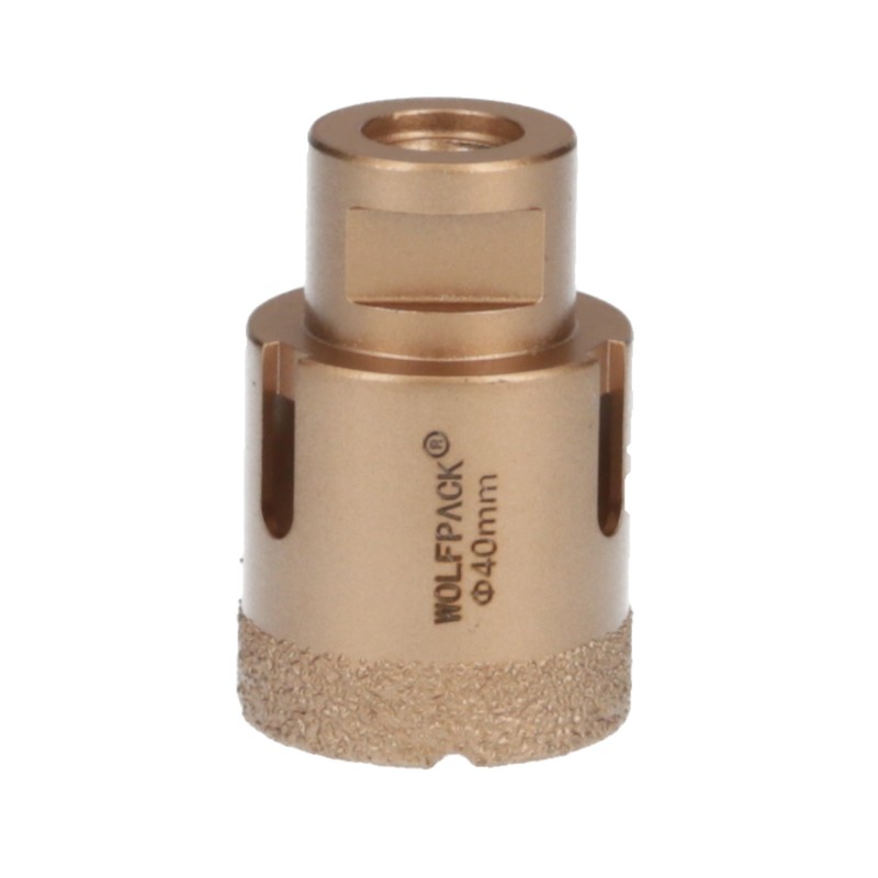 Corona Diamante Para Amoladora Ø 40 mm, Conexión Rosca M14, Corte Seco